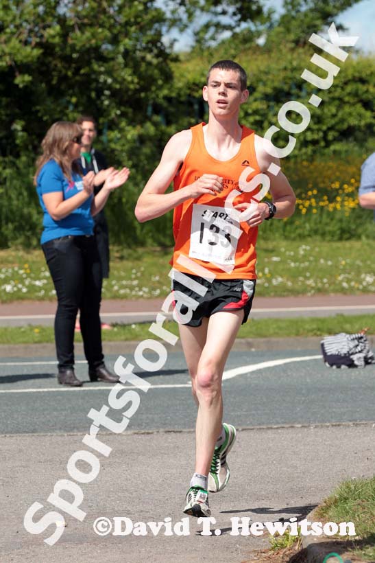 James Askew wins the Newton Aycliffe 10k Road Race.